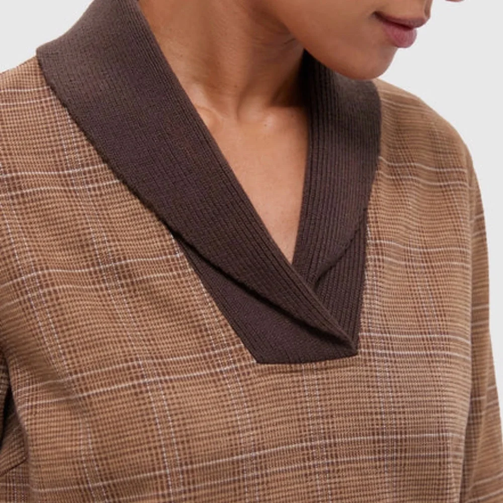 Tuckernuck Brown Plaid Long Sleeve Dress - Picture 3 of 6